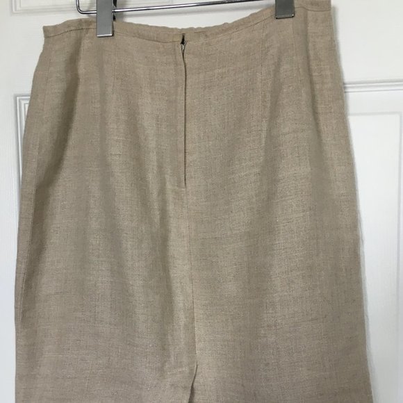 Jennifer Moore tan linen pencil skirt - Picture 7 of 8